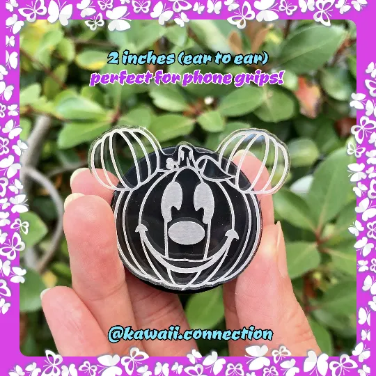 1-inch Pair Mouse Pumpkin Halloween Silicone Mold for Custom Resin Deco Bag Pendant Dangle Earrings Charms DIY