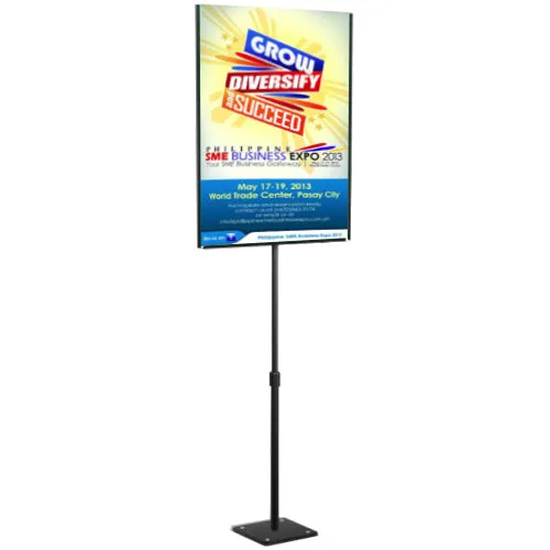 11 x 14 Lightweight Countertop Pedestal Display Stand - Adjustable Height - Double-Sided
