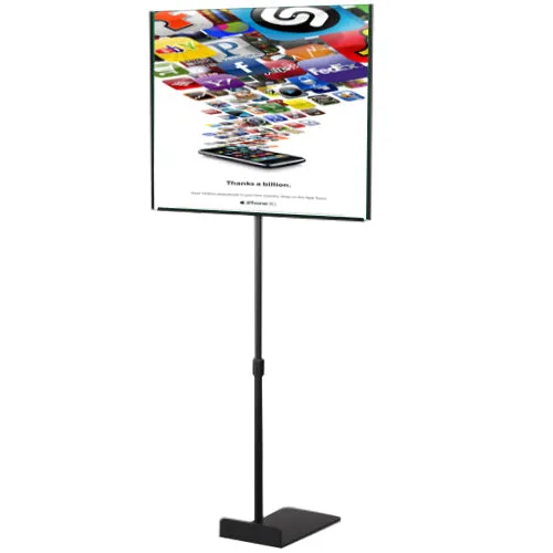 11 x 14 Lightweight Countertop Pedestal Display Stand - Adjustable Height - Double-Sided
