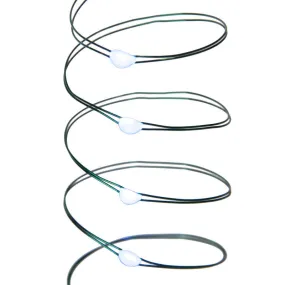 18 Cool White Fairy LED Battery Operated Lights Green Wire with timer