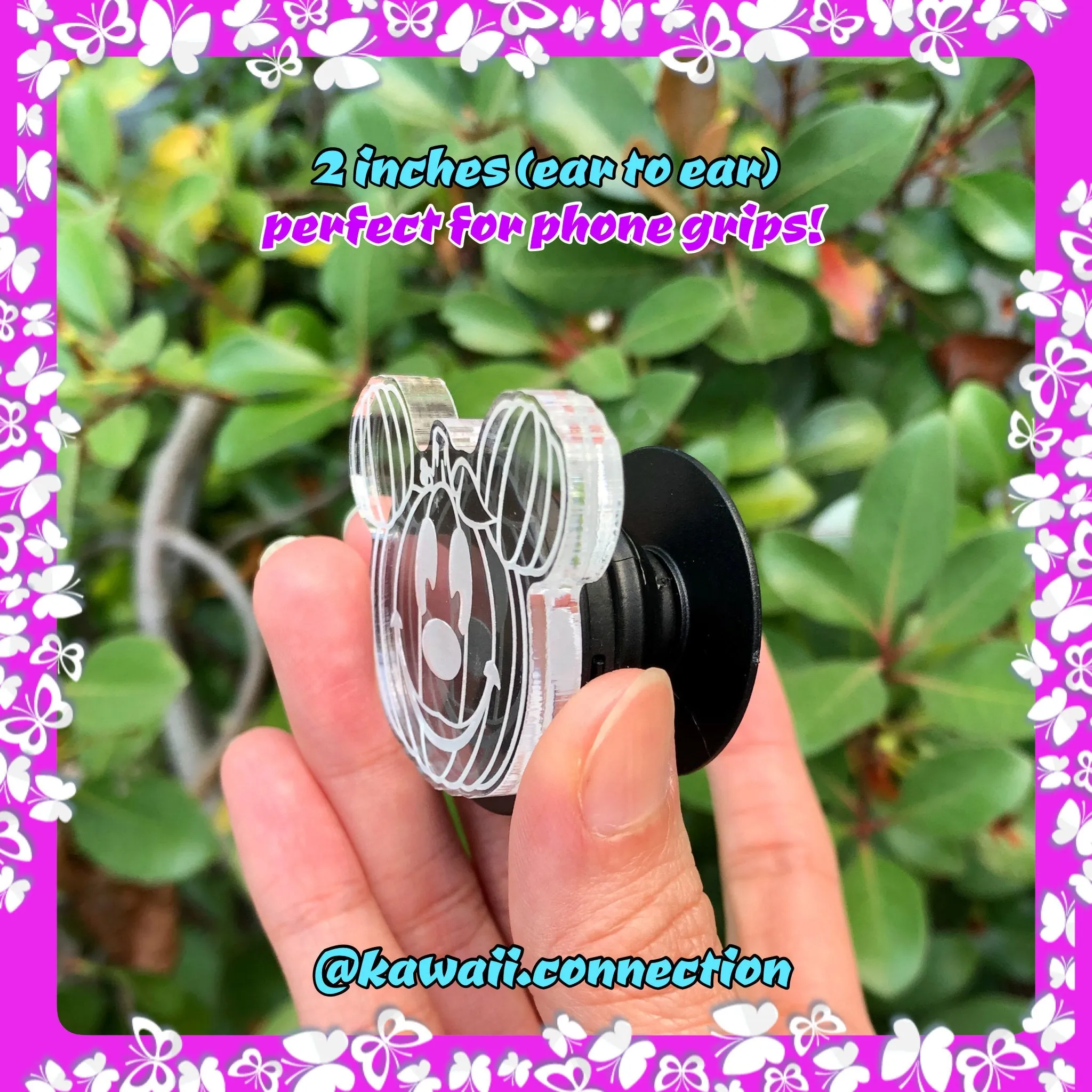 2-inch Mouse Pumpkin Halloween Silicone Mold for Custom Resin Deco Bag Pendant Phone Grip Charms DIY *Accessories in photo NOT included