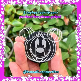 2-inch Mouse Pumpkin Halloween Silicone Mold for Custom Resin Deco Bag Pendant Phone Grip Charms DIY *Accessories in photo NOT included