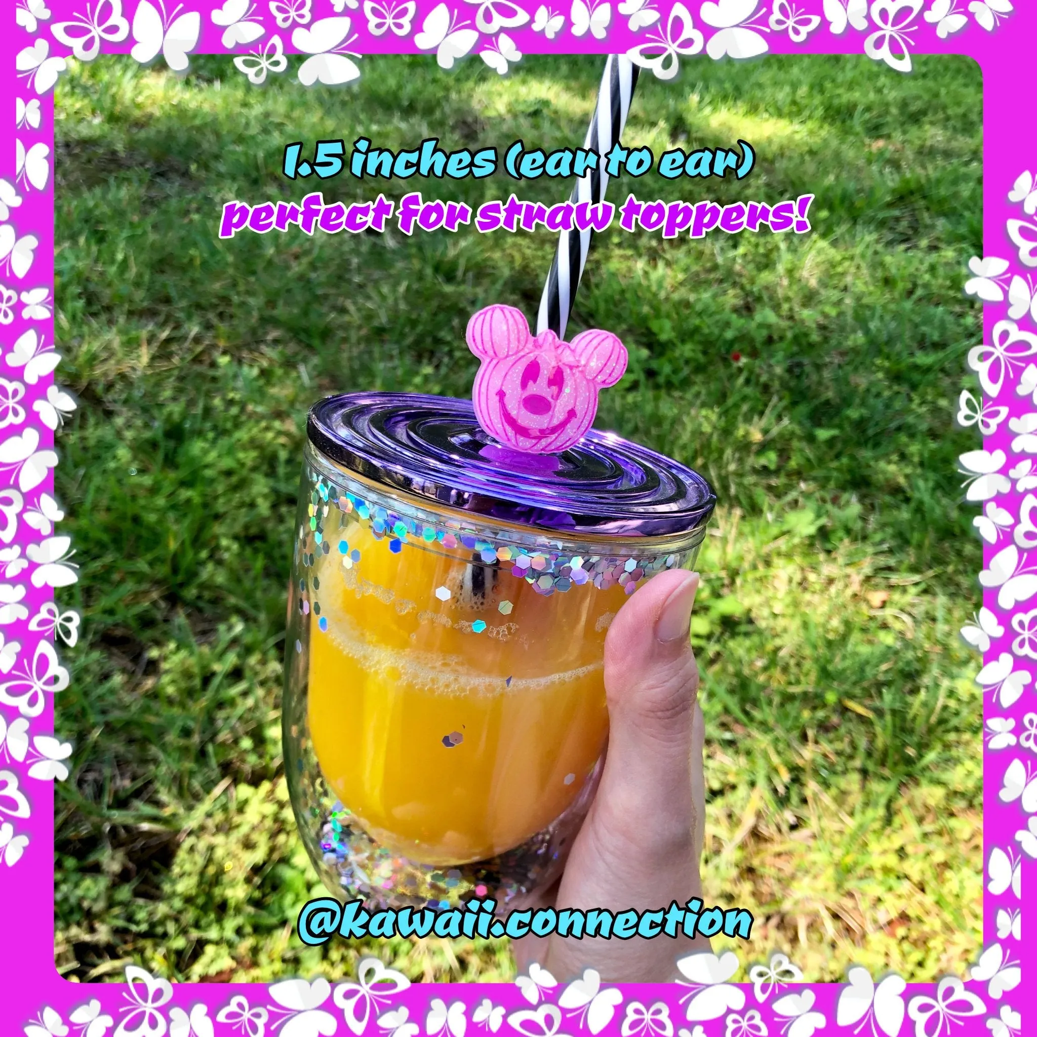 2-inch Mouse Pumpkin Halloween Silicone Mold for Custom Resin Deco Bag Pendant Phone Grip Charms DIY *Accessories in photo NOT included