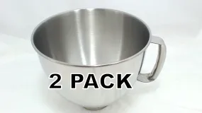 2 Pk, Mixer 5QT S.S. Bowl w/handle for KitchenAid, W10245282, WPW10676080