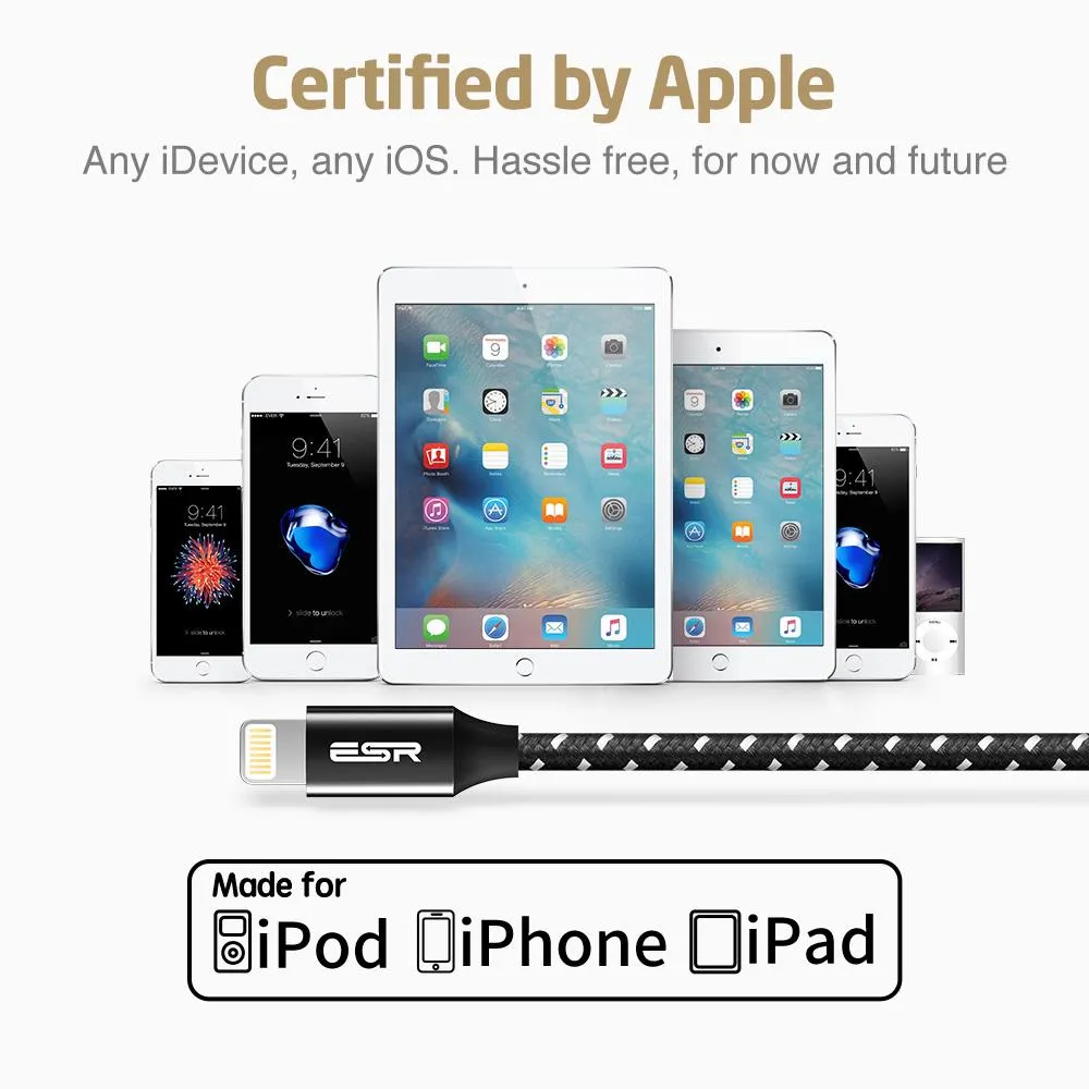 2Pack MFI Lightning USB Cable iPhone Charge