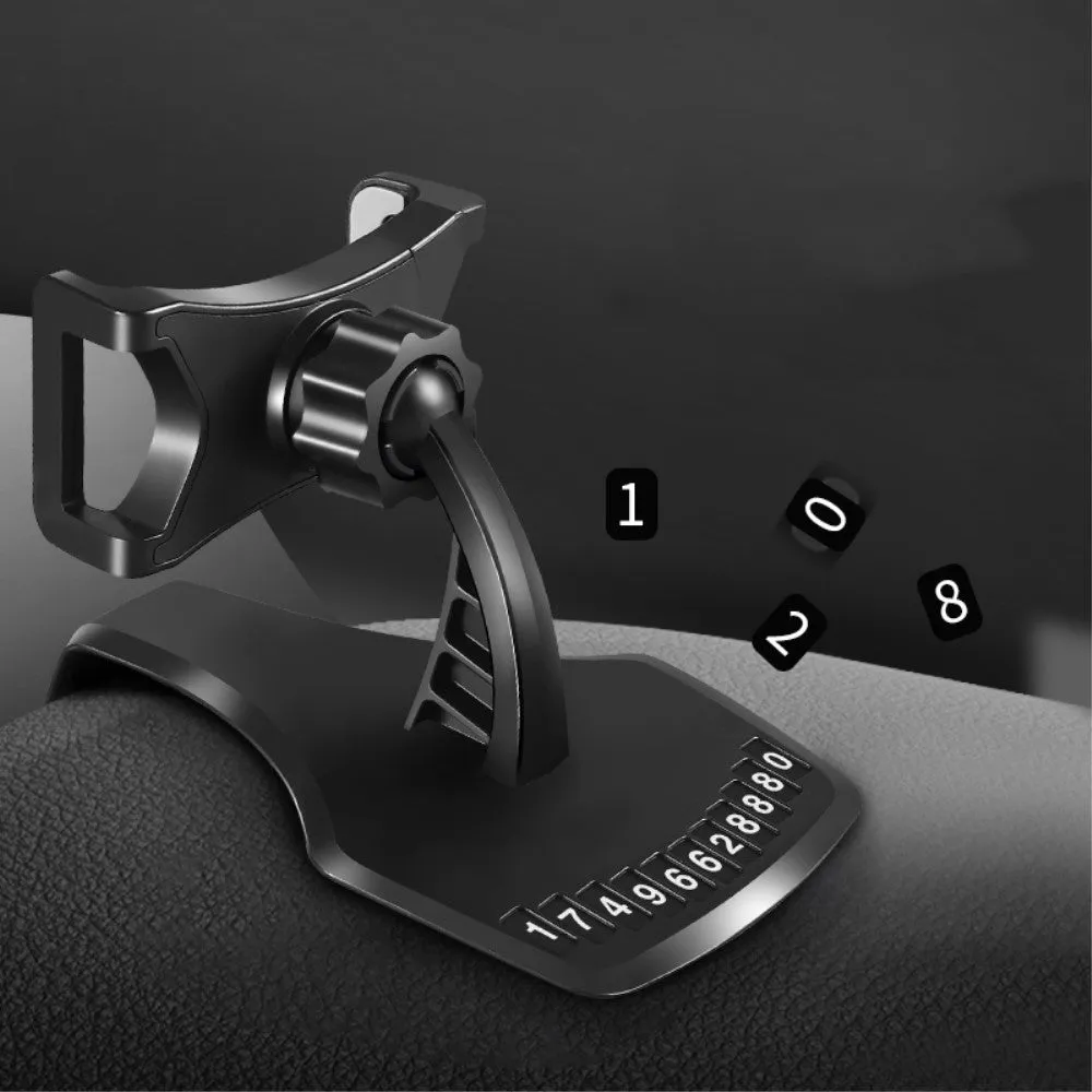 3 in 1 Car GPS Smartphone Holder: Dashboard / Visor Clamp   AC Grid Clip for Cect i68 Sciphone - Black