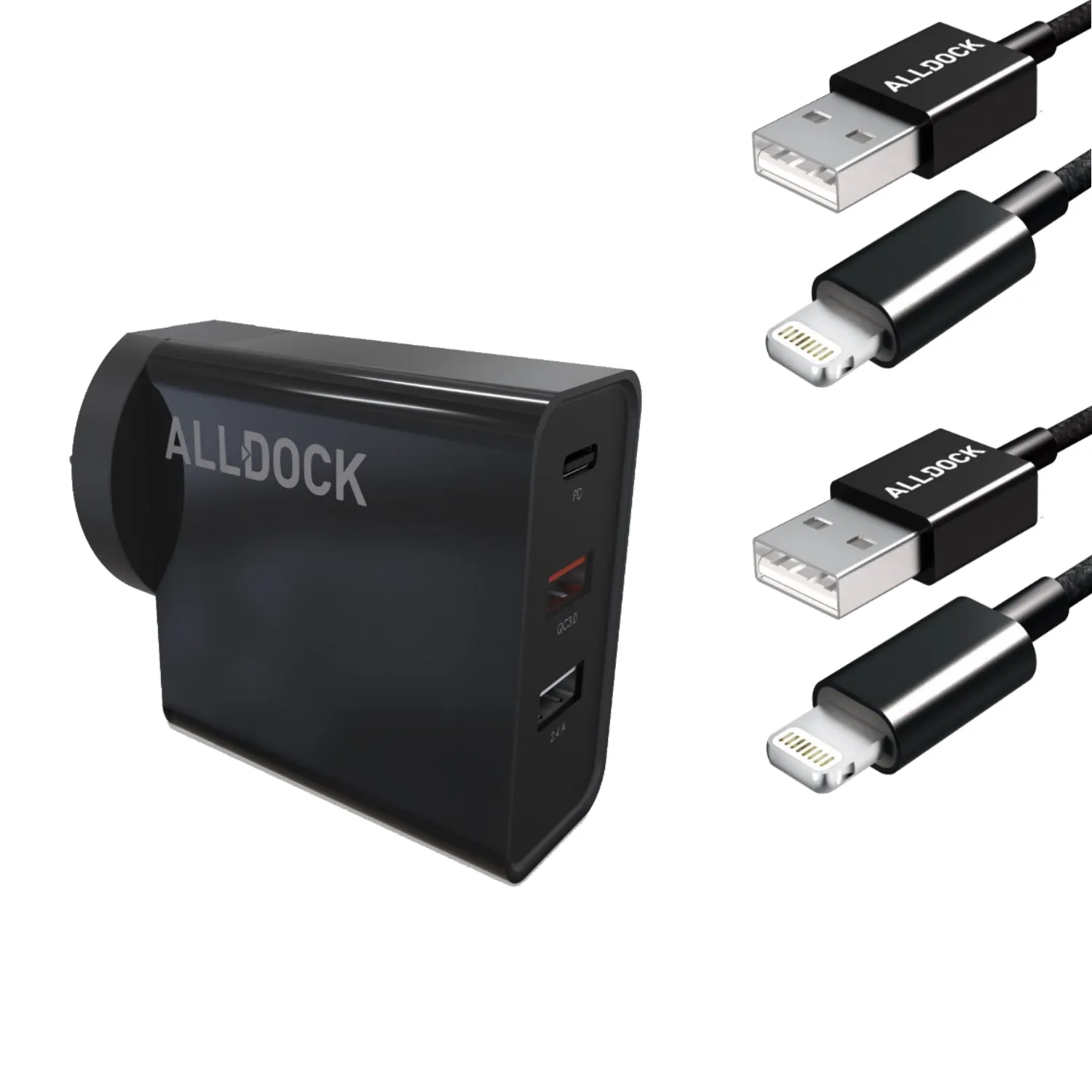 30W ALLDOCK TRIPLE USB Wall Charger
