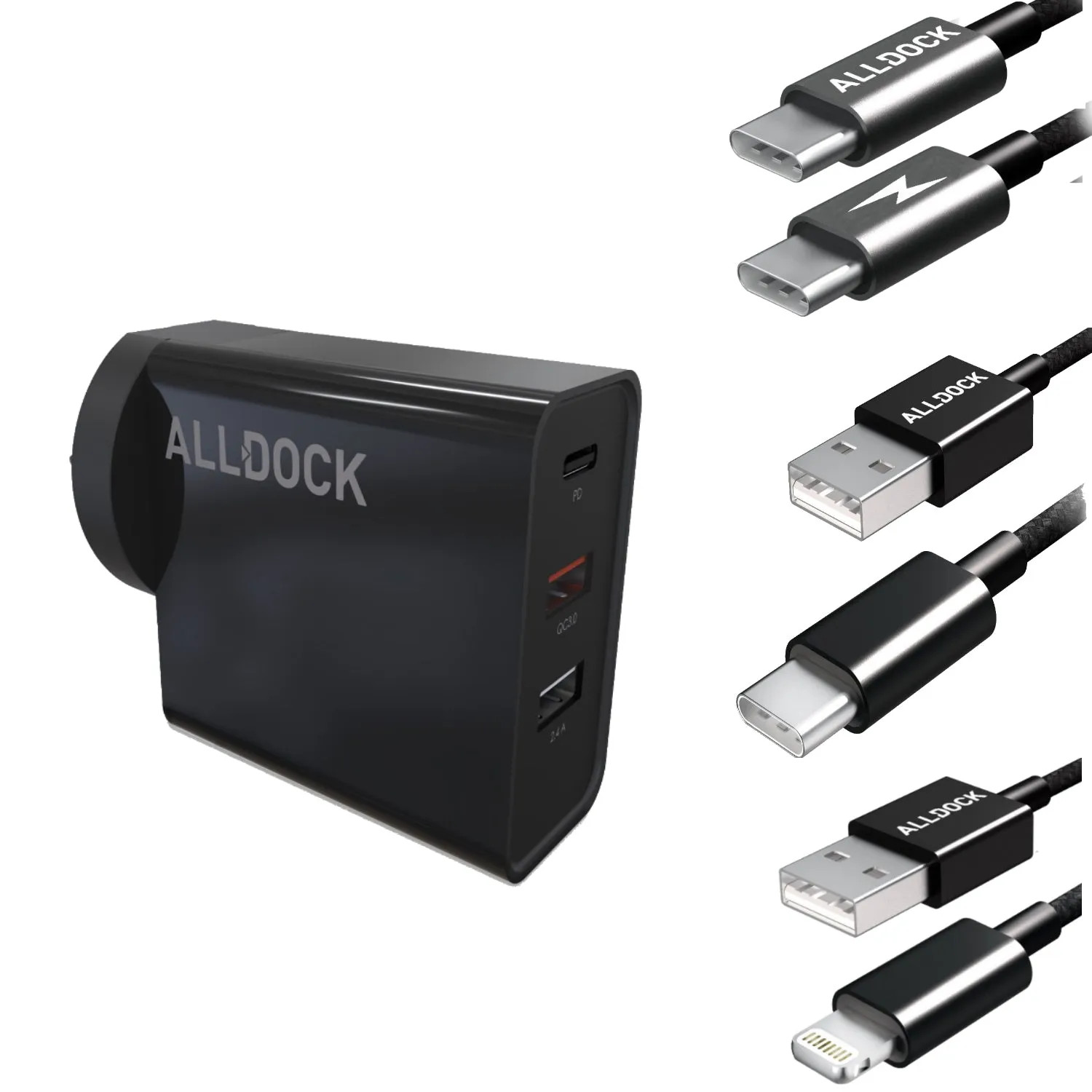 30W ALLDOCK TRIPLE USB Wall Charger