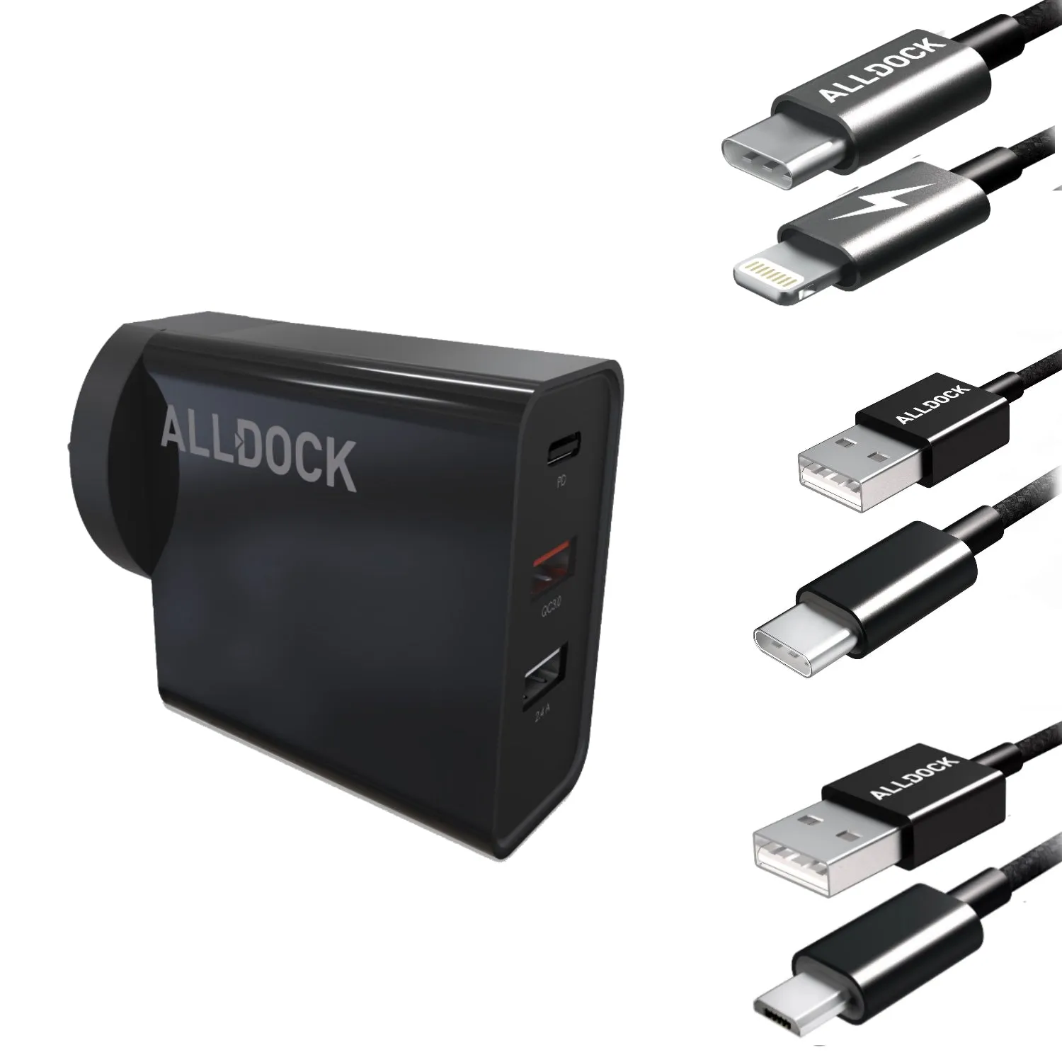 30W ALLDOCK TRIPLE USB Wall Charger