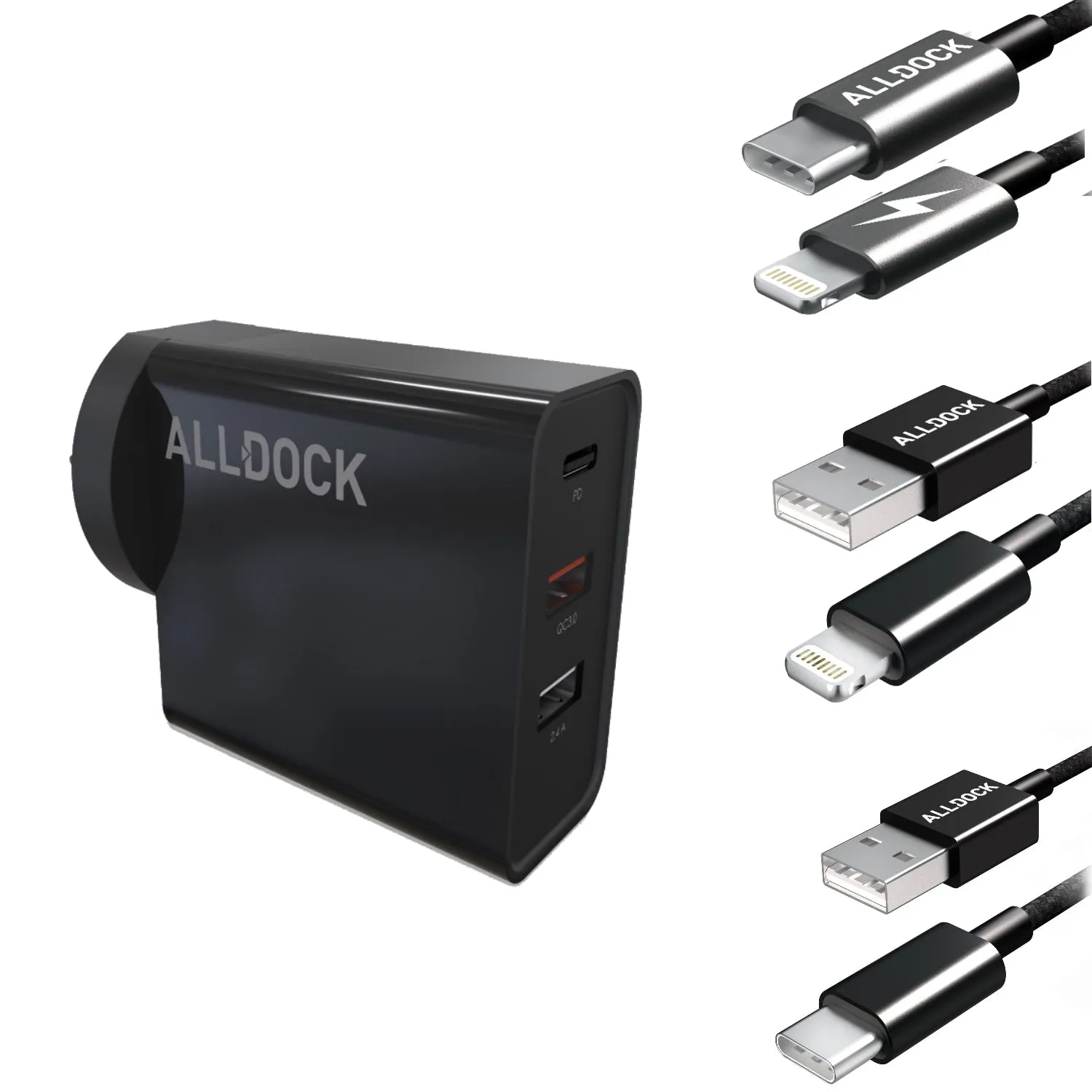 30W ALLDOCK TRIPLE USB Wall Charger