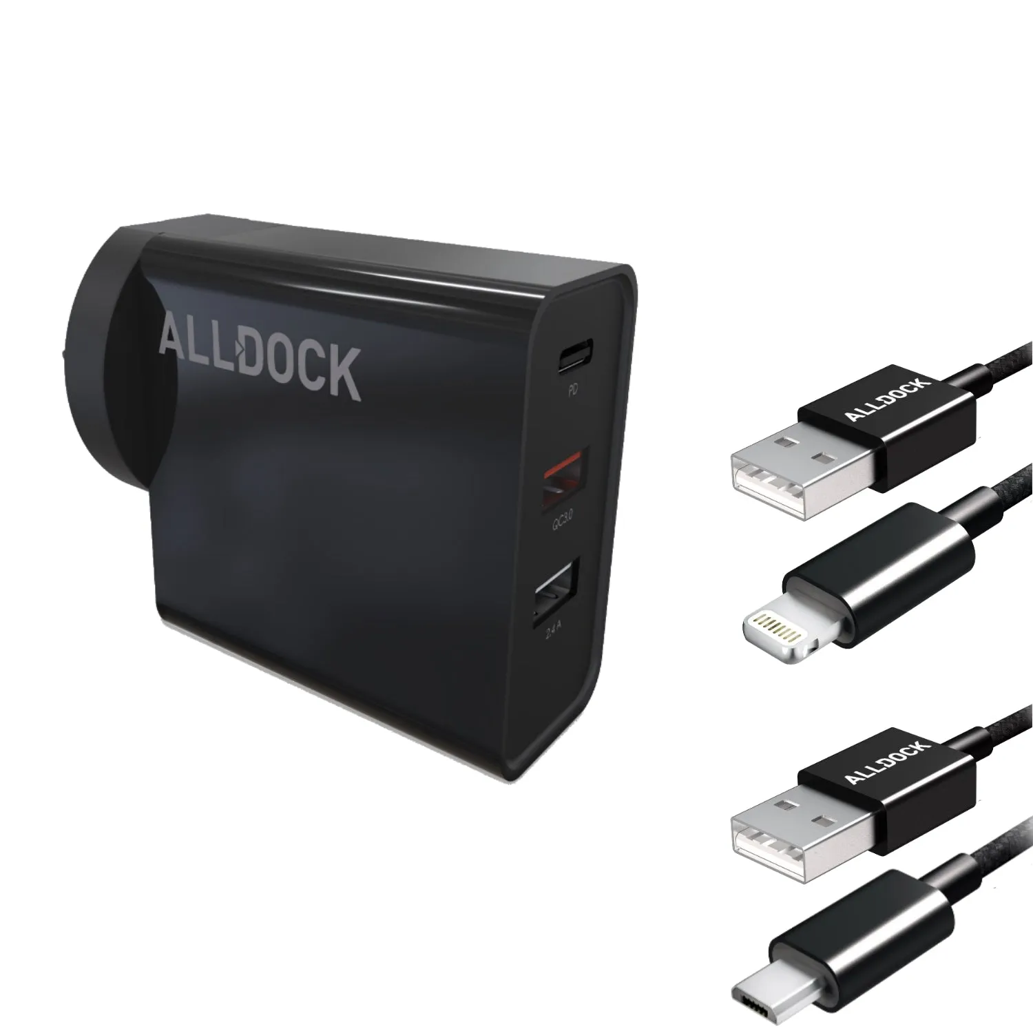30W ALLDOCK TRIPLE USB Wall Charger
