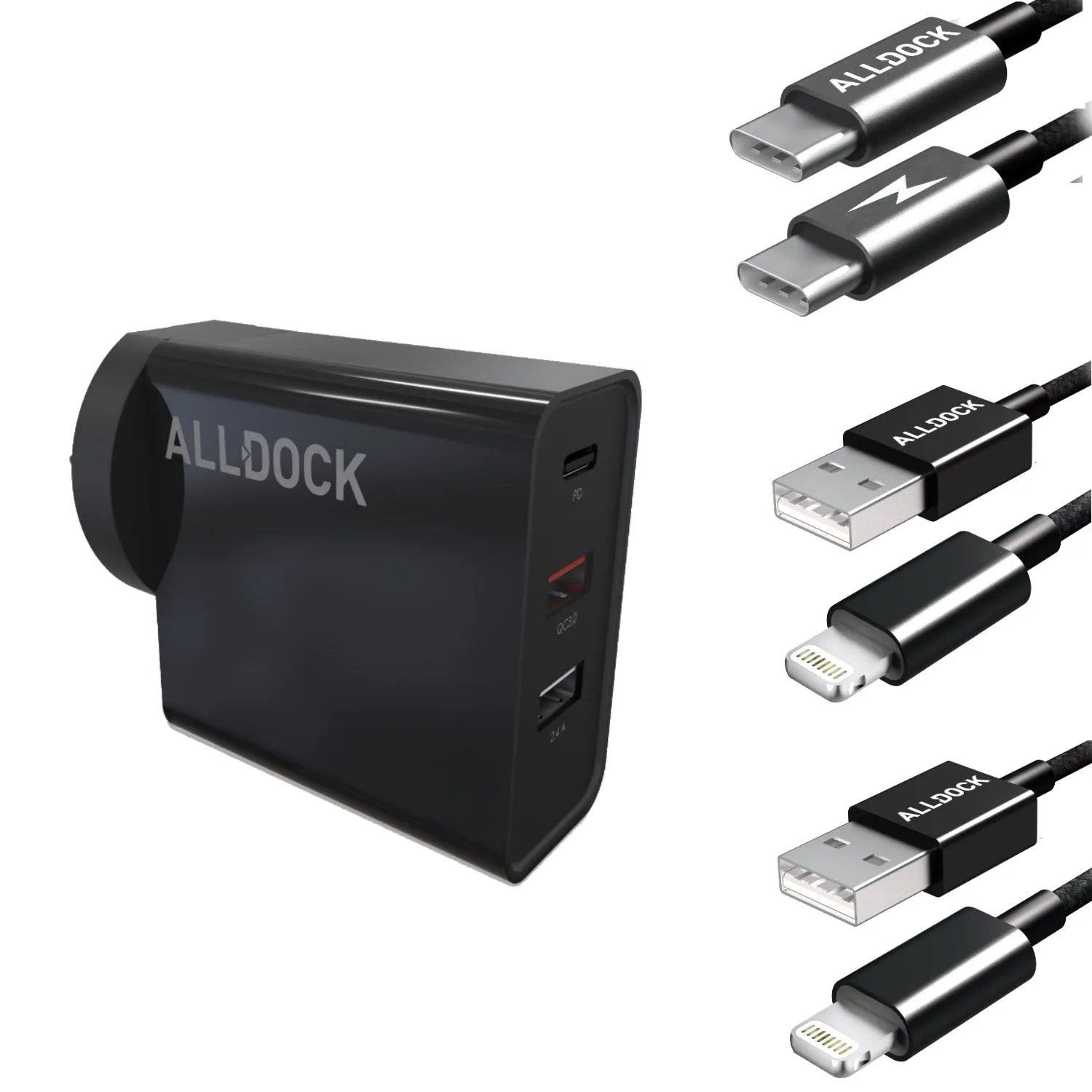 30W ALLDOCK TRIPLE USB Wall Charger