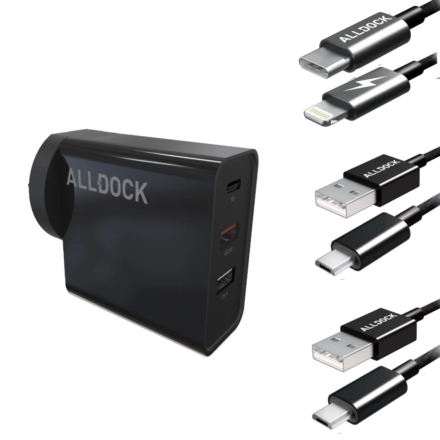 30W ALLDOCK TRIPLE USB Wall Charger