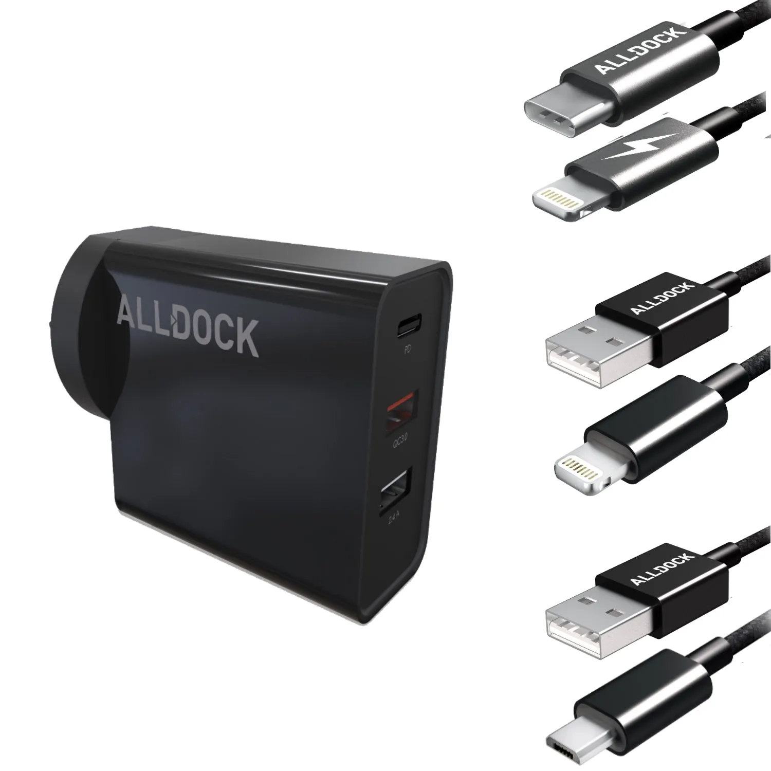 30W ALLDOCK TRIPLE USB Wall Charger