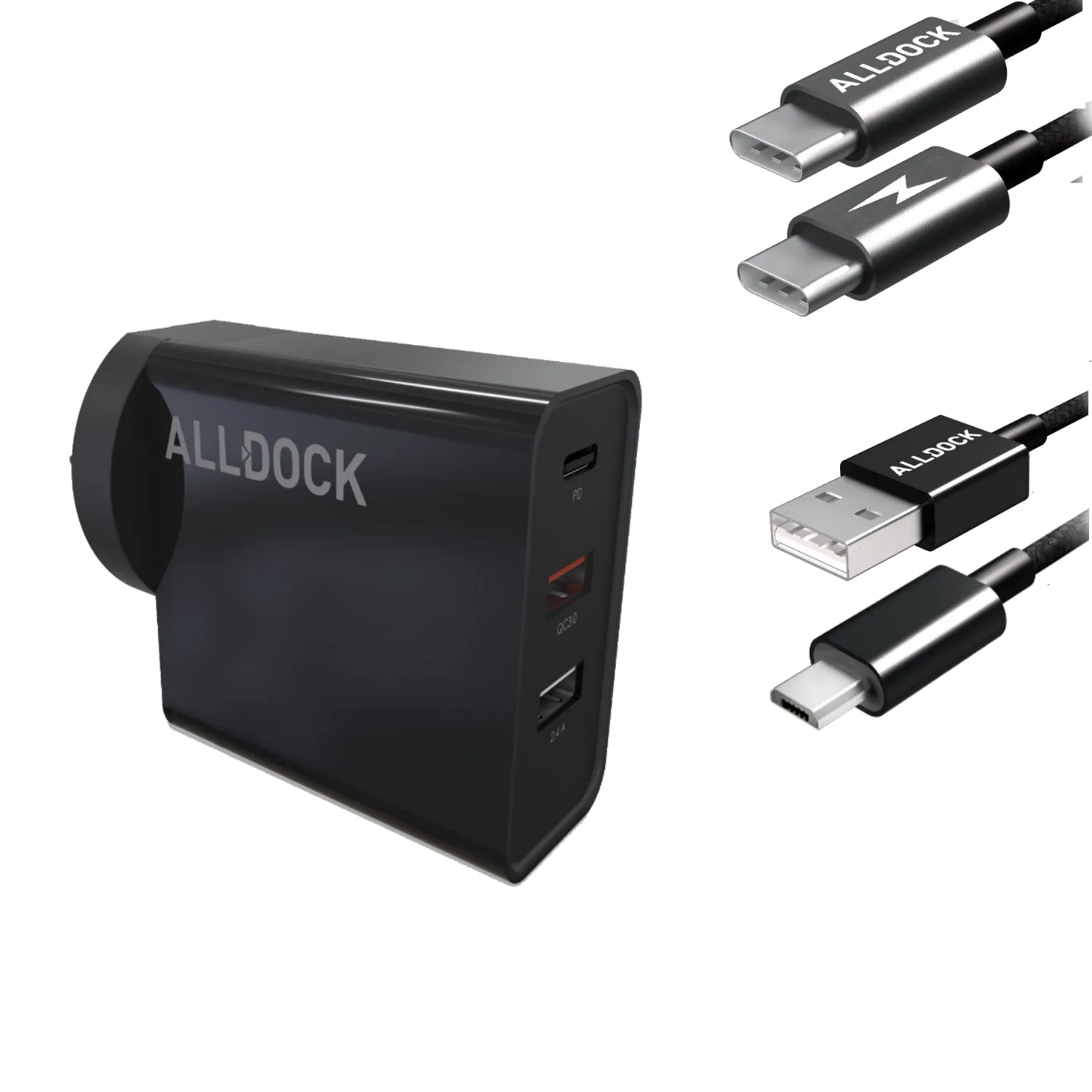 30W ALLDOCK TRIPLE USB Wall Charger