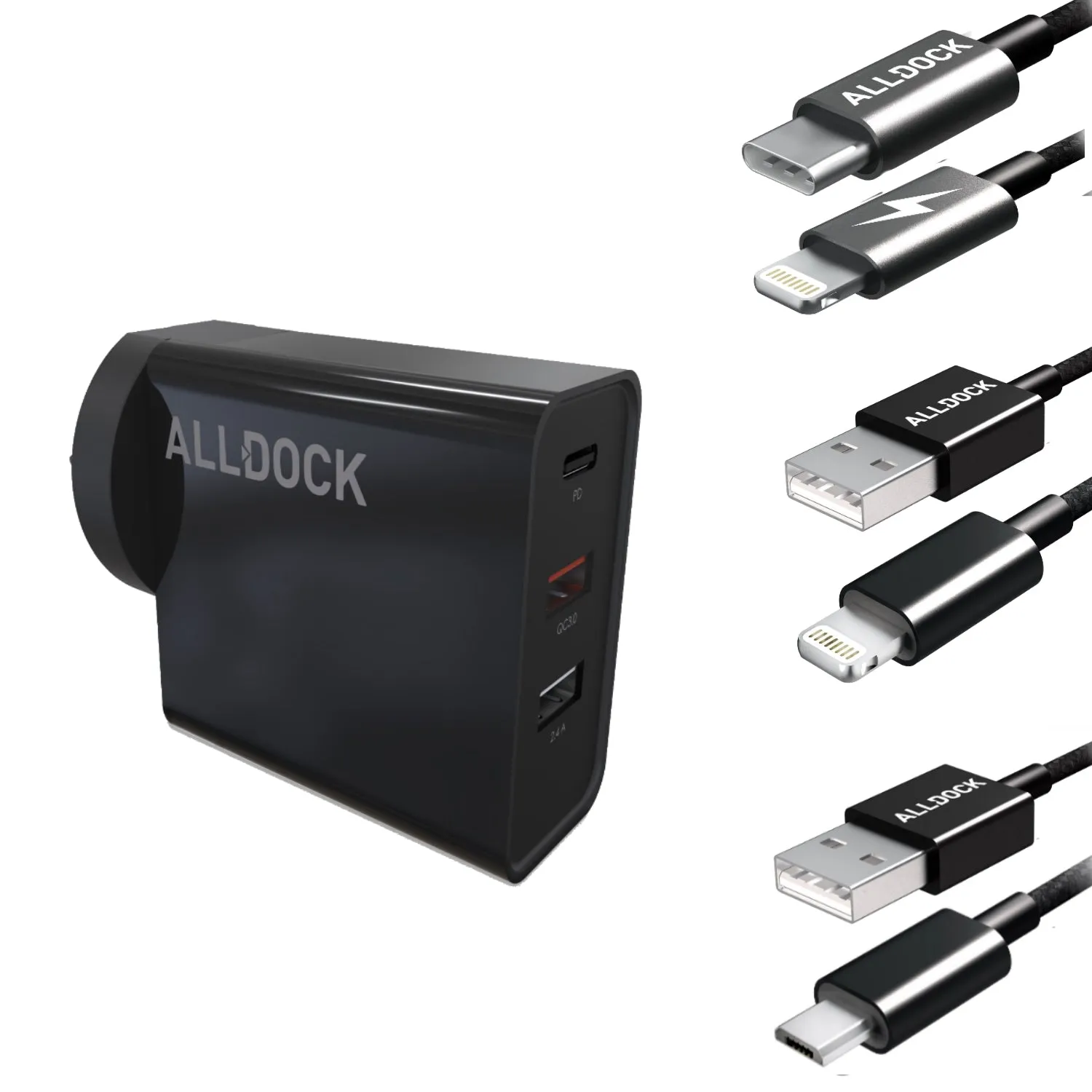30W ALLDOCK TRIPLE USB Wall Charger