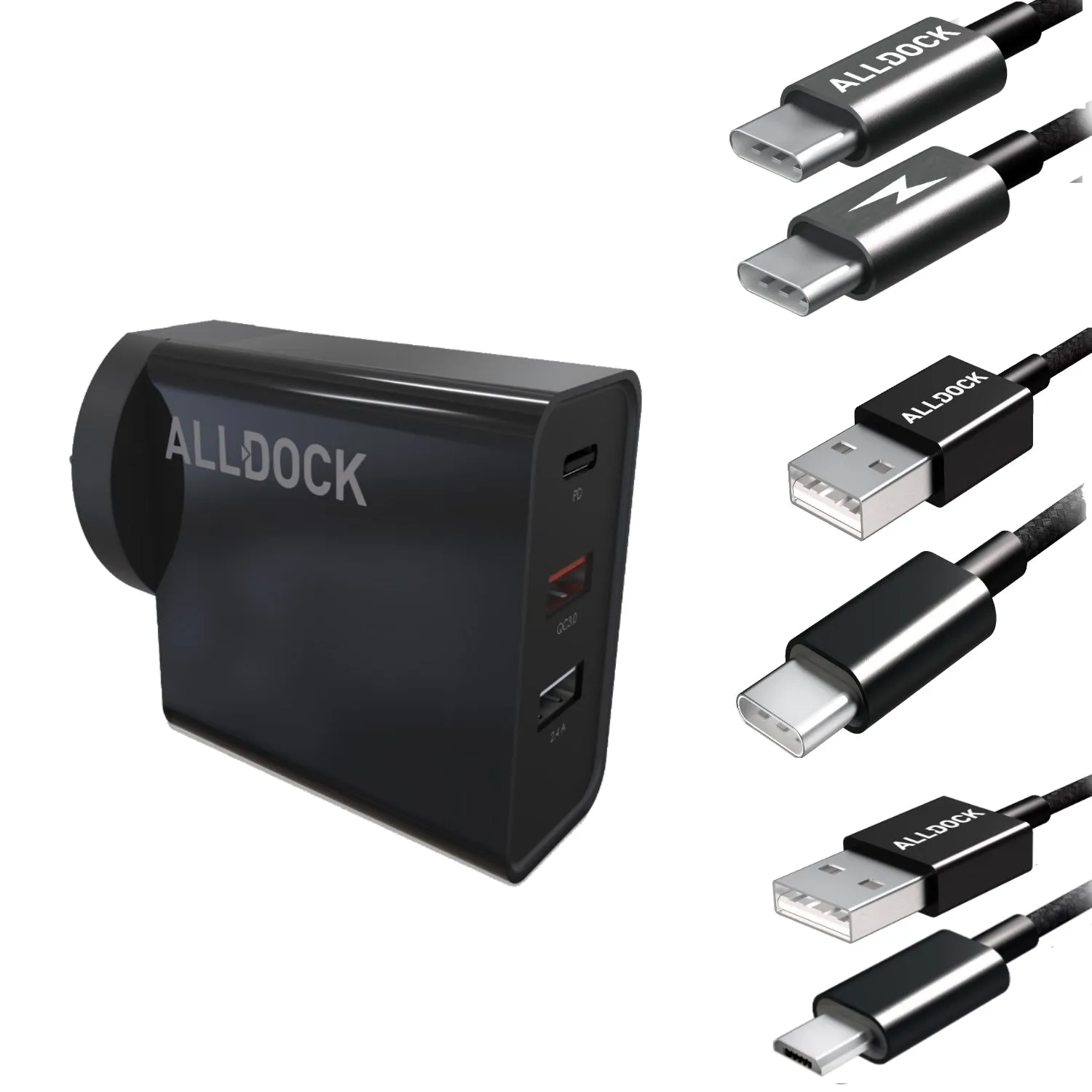 30W ALLDOCK TRIPLE USB Wall Charger