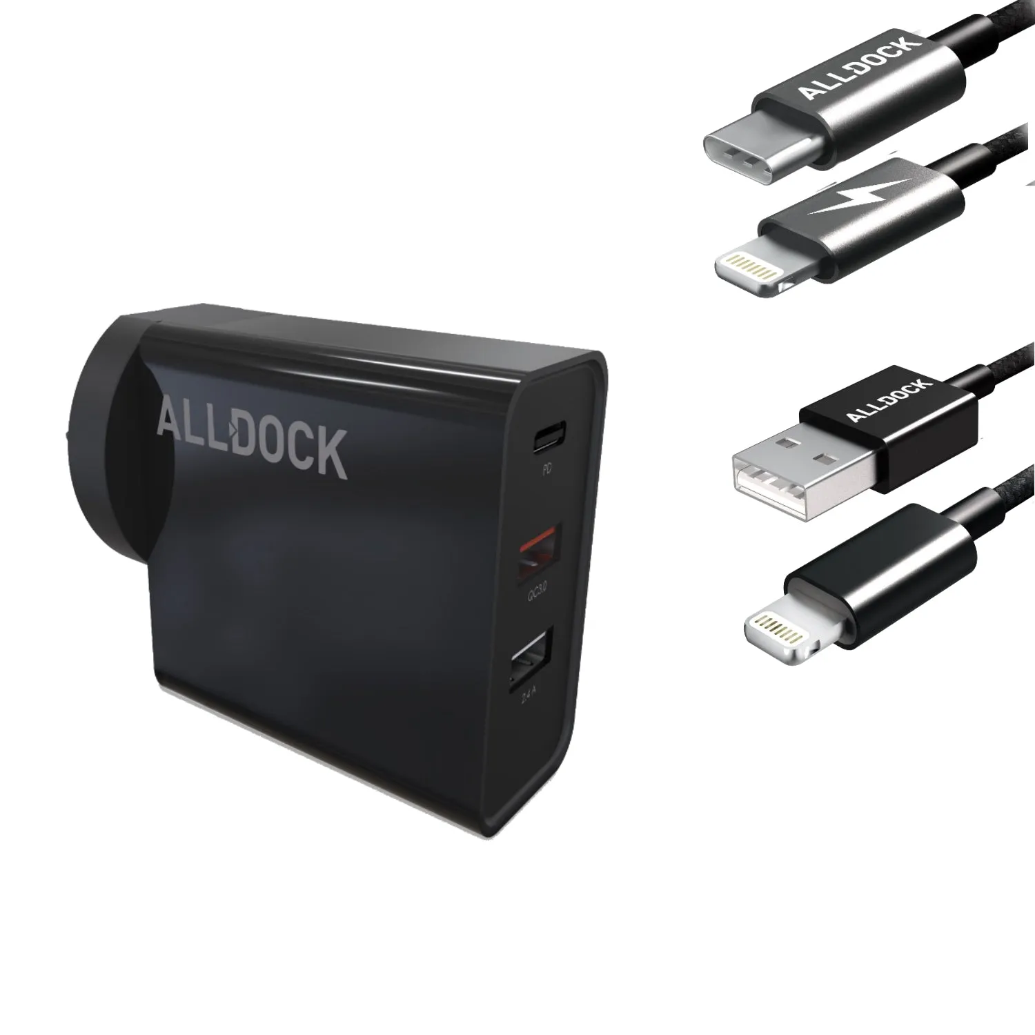 30W ALLDOCK TRIPLE USB Wall Charger