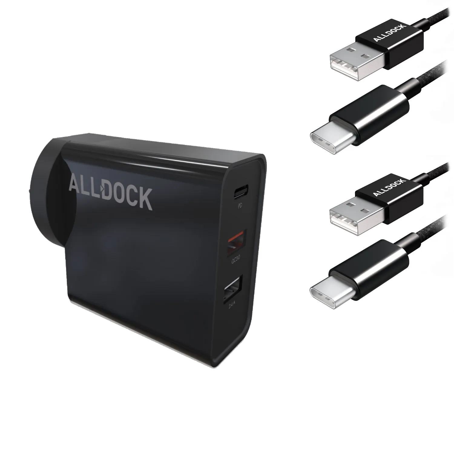 30W ALLDOCK TRIPLE USB Wall Charger