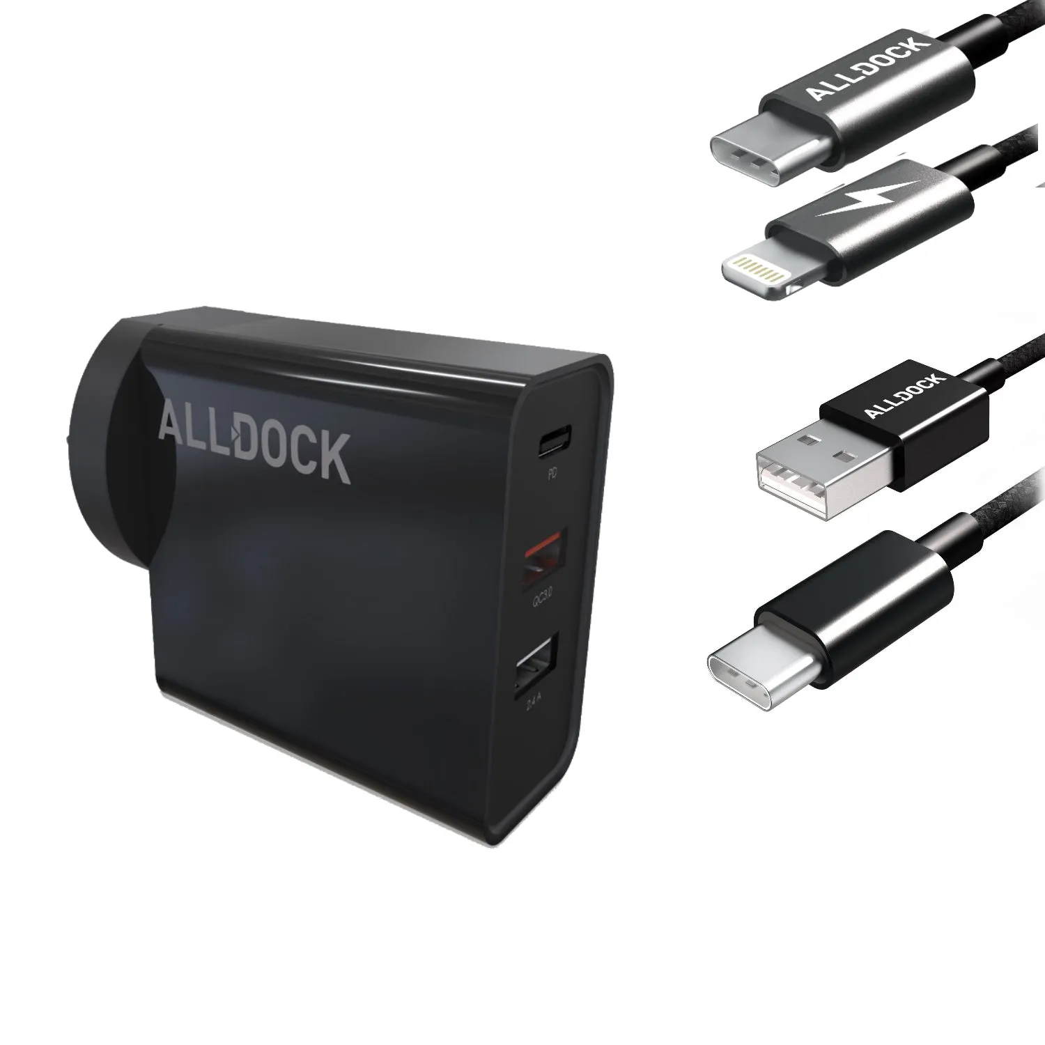 30W ALLDOCK TRIPLE USB Wall Charger