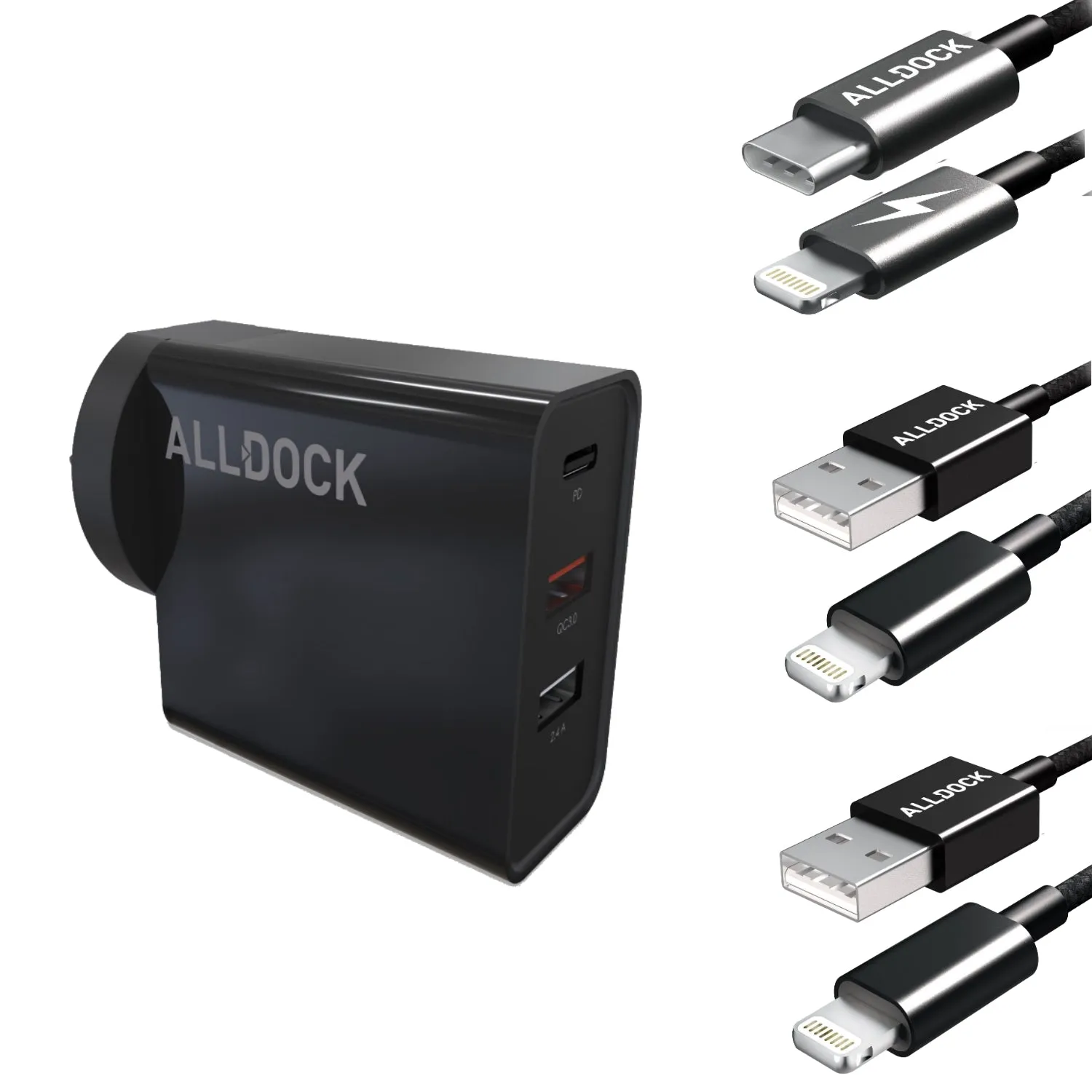 30W ALLDOCK TRIPLE USB Wall Charger