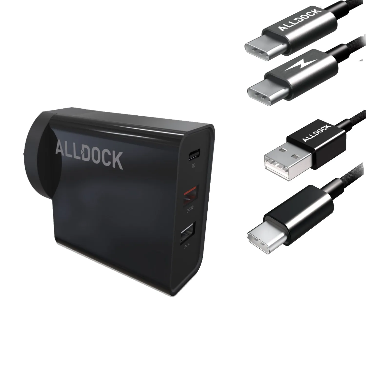 30W ALLDOCK TRIPLE USB Wall Charger