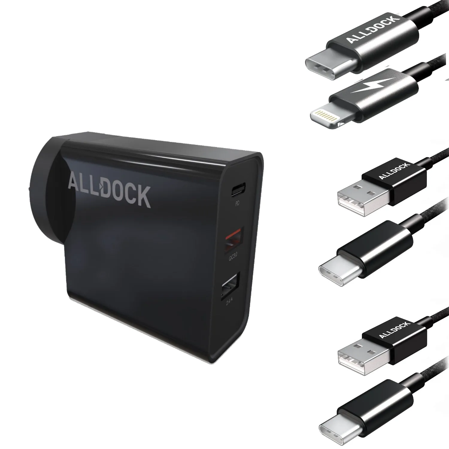 30W ALLDOCK TRIPLE USB Wall Charger