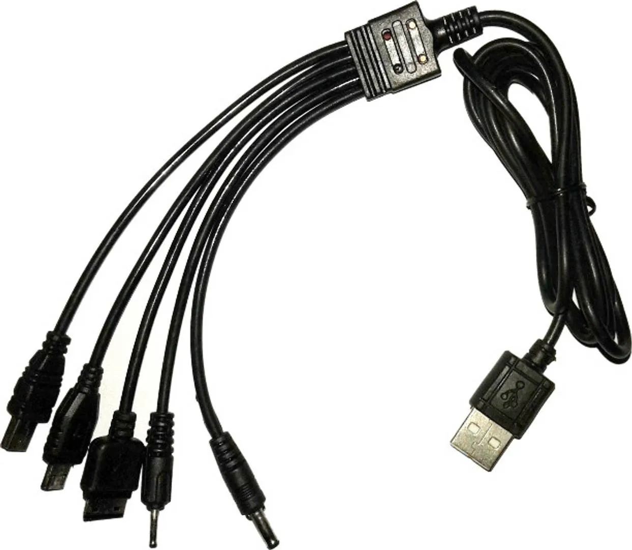 5-in-1 USB Mobile Phone Charging Cable  BLACK