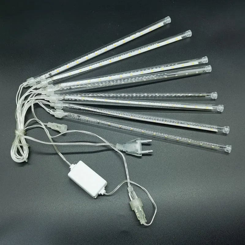 8 Tube Meteor Shower Rain LED String Lights Garland