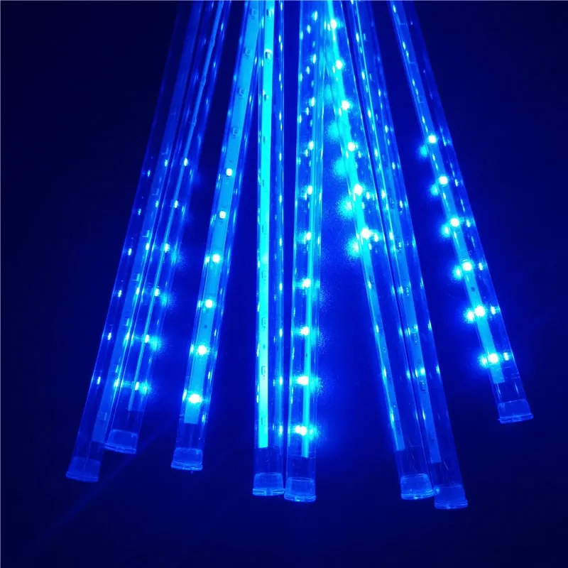 8 Tube Meteor Shower Rain LED String Lights Garland