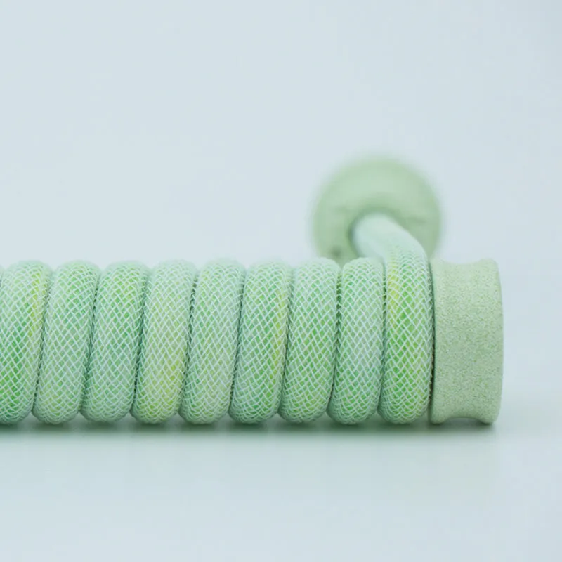 ACGAM Lemongrass Green Custom Coiled Aviator Cable USB-C