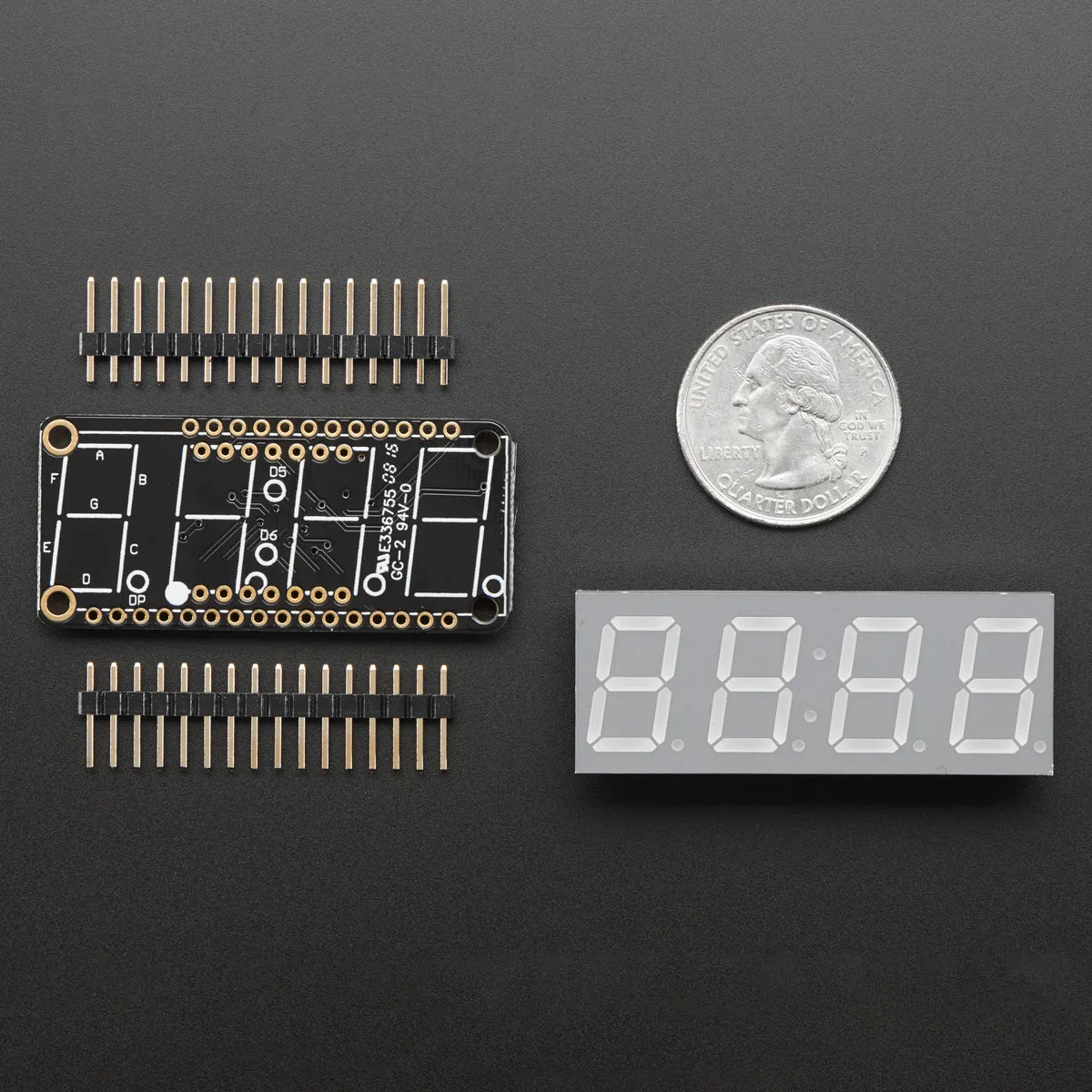 Adafruit 4-Digit 7-Segment LED Matrix Display FeatherWing