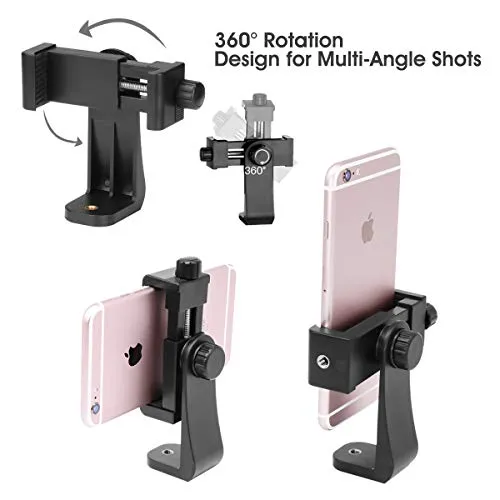 AFAITH Cell Phone Tripod Mount with Remote, Phone Holder Adapter Selfie Monopod with Adjustable Clamp for iPhone Xs Max/X/8/8P/7/7P/6S/6,Samsung GalaxyS9/S9 /S8/S7/S6/S5/Note9/8 and More