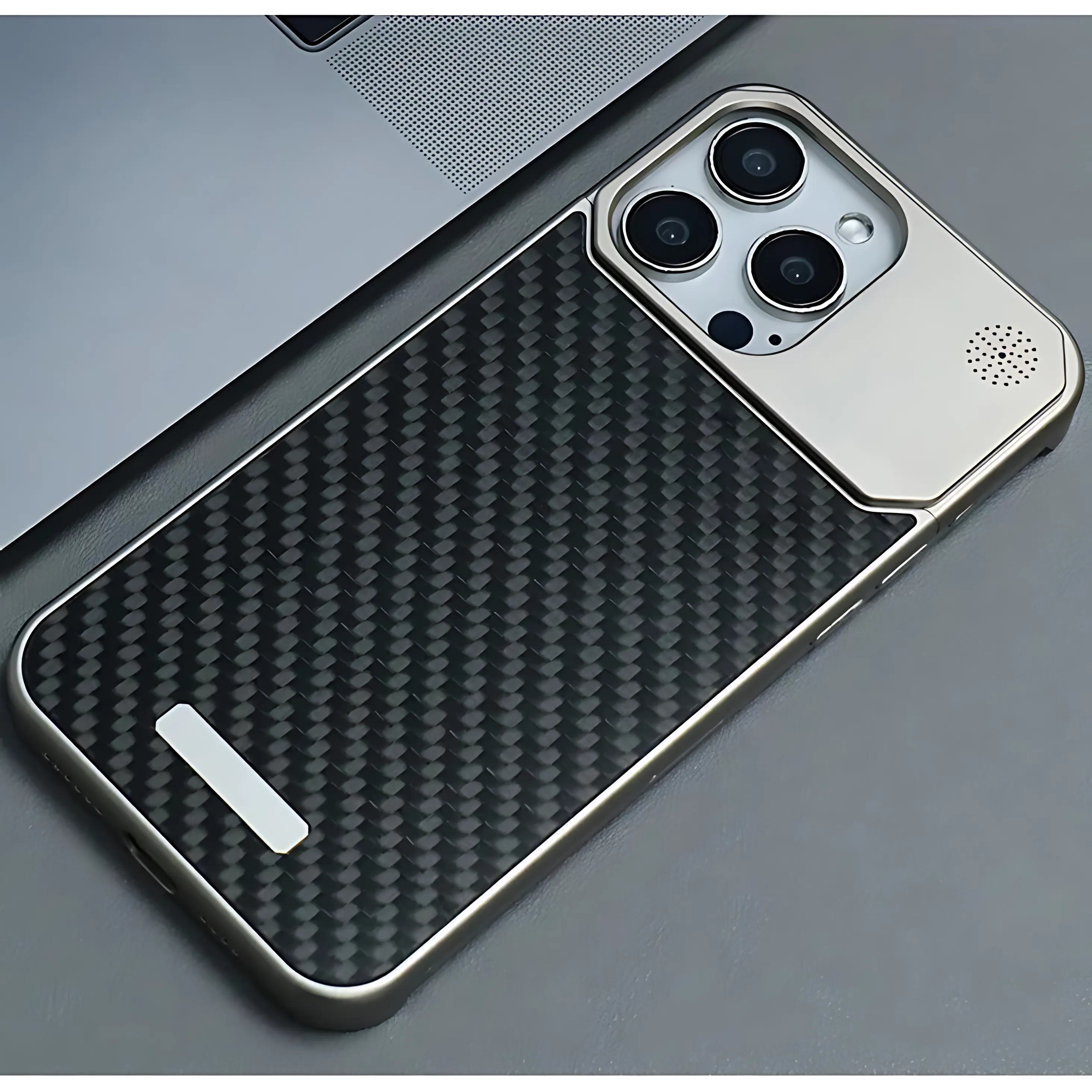 Aluminum Fiber Pattern Aromatherapy MagSafe Phone Case