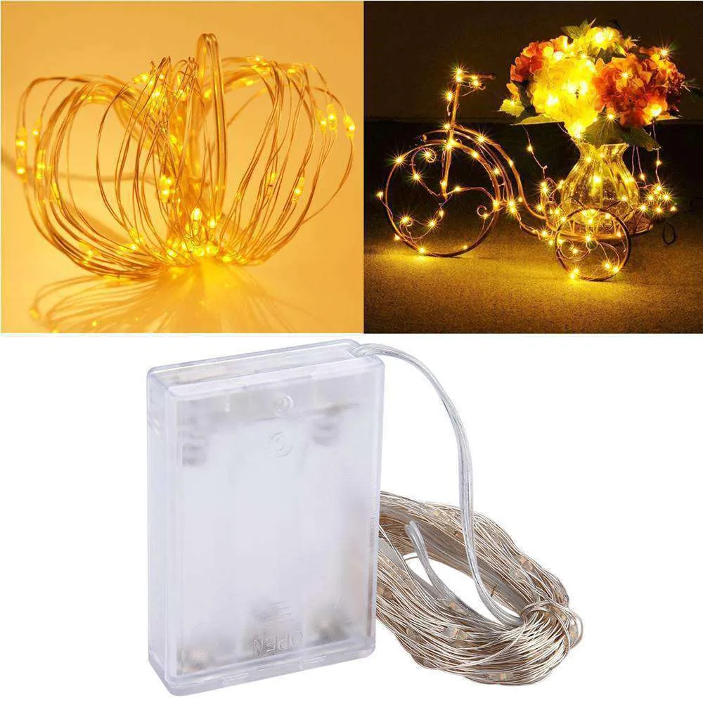 AMZER Fairy String Light 100 LED 10m Waterproof AA Battery Operated Festival Lamp Decoration Light Strip