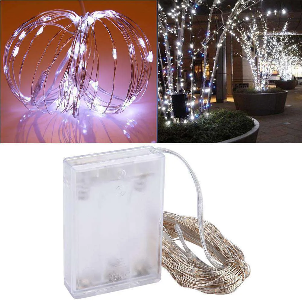 AMZER Fairy String Light 100 LED 10m Waterproof AA Battery Operated Festival Lamp Decoration Light Strip