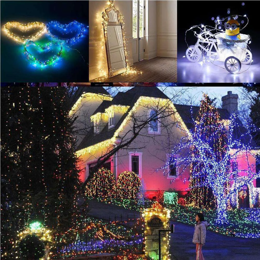 AMZER Fairy String Light 100 LED 10m Waterproof AA Battery Operated Festival Lamp Decoration Light Strip