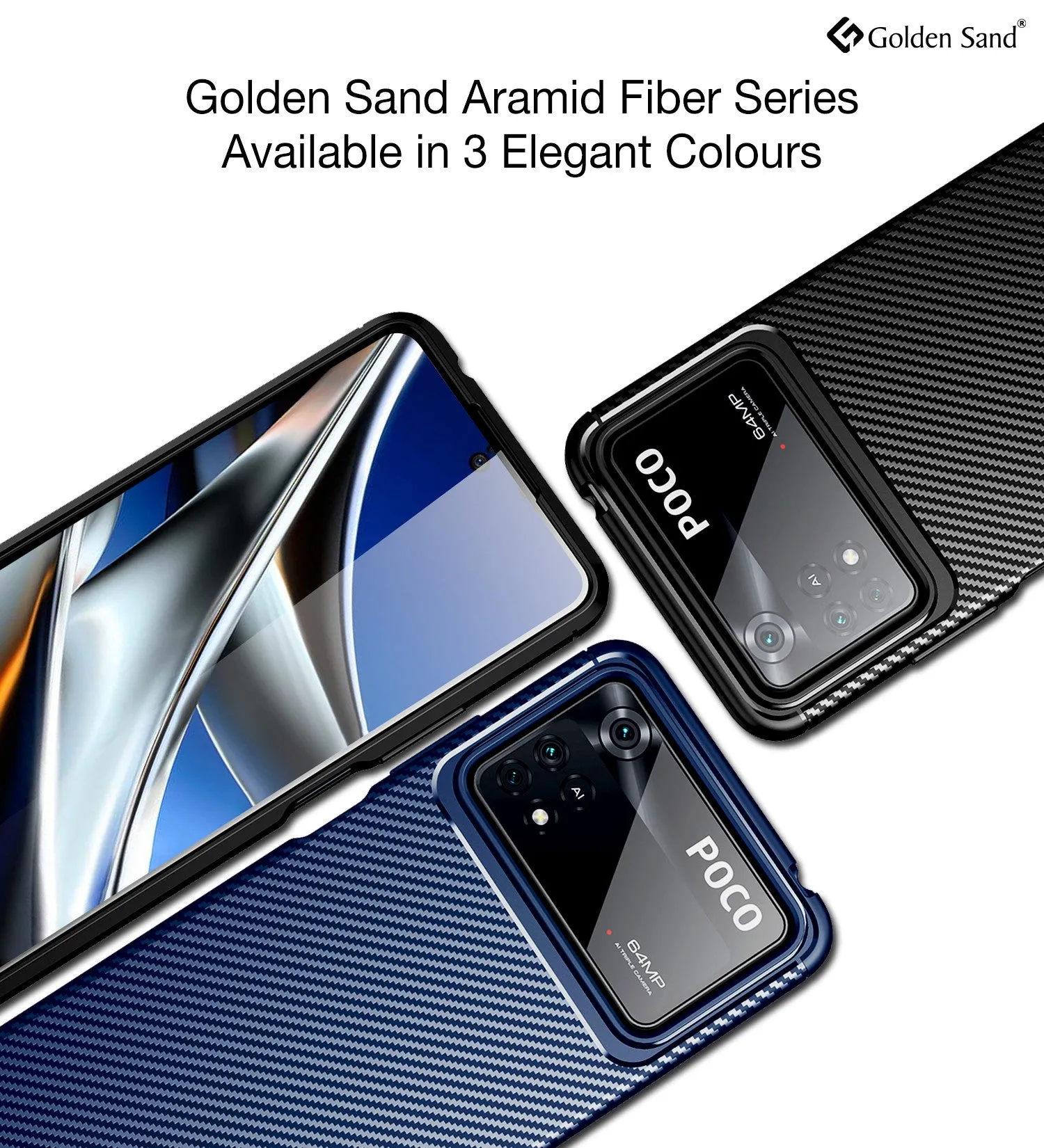 Aramid Fibre Series Shockproof Armor Back Cover for POCO X4 Pro 5G, 6.67 inch, Blue