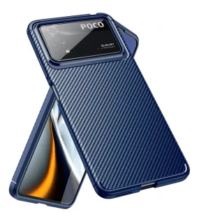 Aramid Fibre Series Shockproof Armor Back Cover for POCO X4 Pro 5G, 6.67 inch, Blue