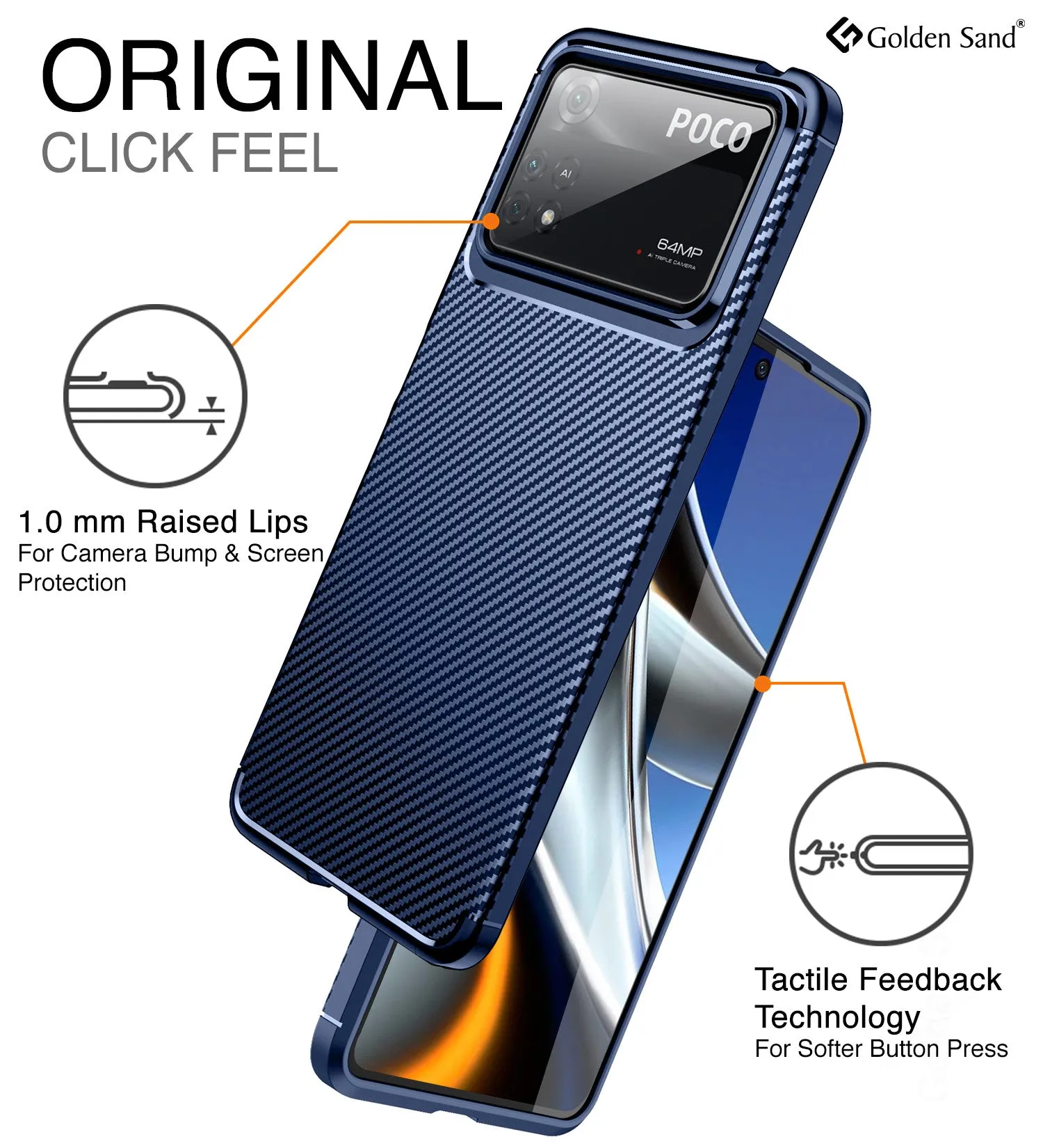 Aramid Fibre Series Shockproof Armor Back Cover for POCO X4 Pro 5G, 6.67 inch, Blue