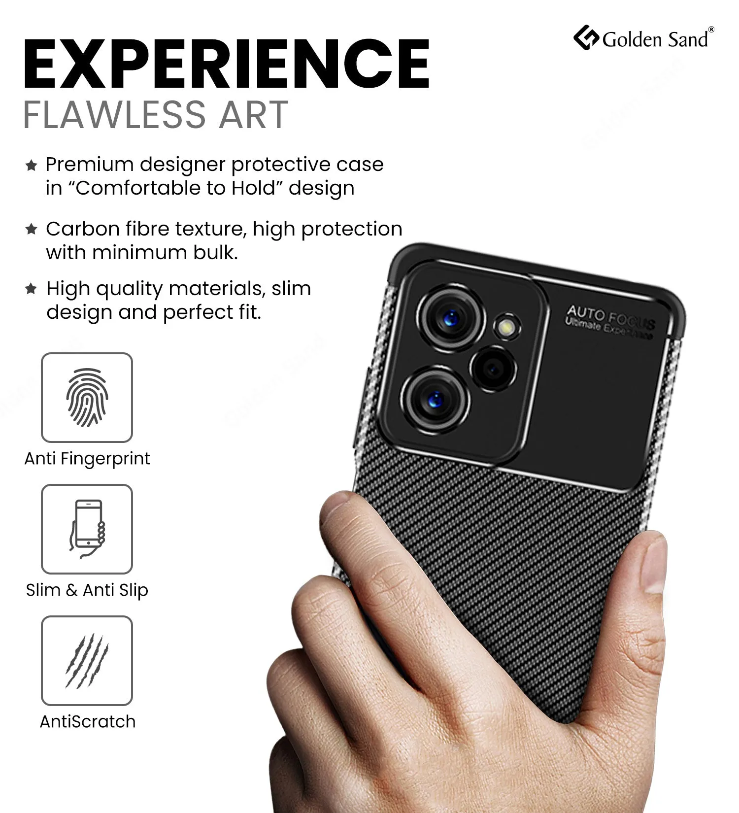 Aramid Fibre Series Shockproof Armor Back Cover for POCO X5 Pro 5G, 6.67 inch, Black