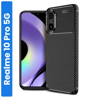 Aramid Fibre Series Shockproof Armor Back Cover for realme 10 Pro 5G, 6.72 inch, Black
