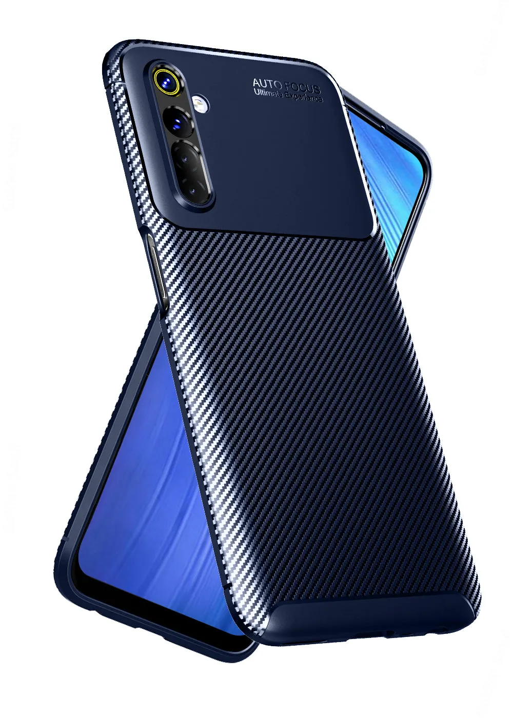 Aramid Fibre Series Shockproof Armor Back Cover for Realme 6 6.5 inch, Blue