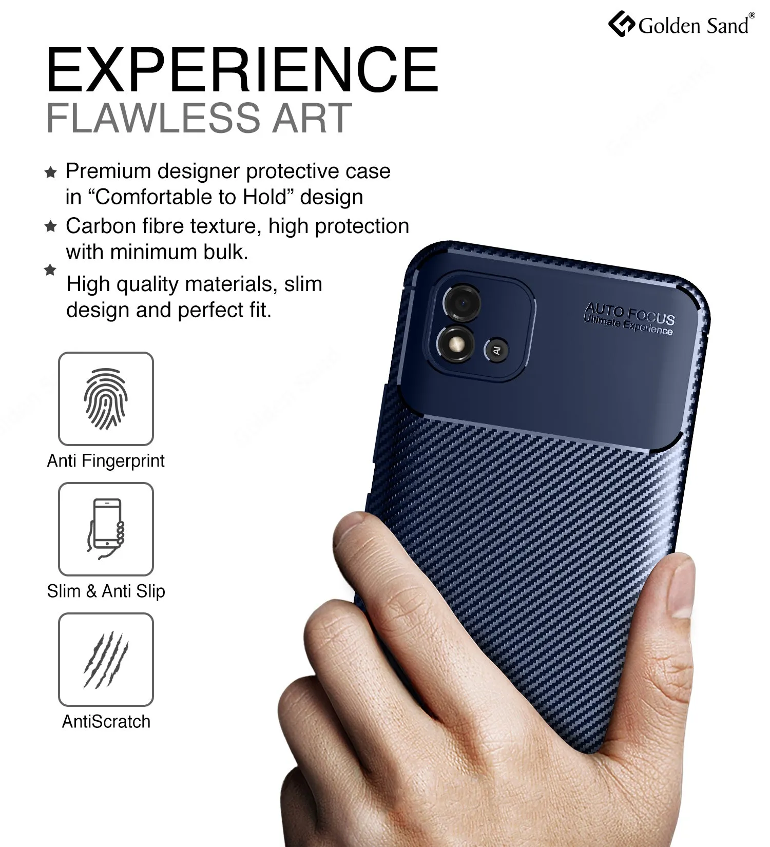 Aramid Fibre Series Shockproof Armor Back Cover for Realme C20, Realme C11 (2021), 6.5 inch, Blue
