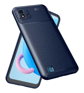 Aramid Fibre Series Shockproof Armor Back Cover for Realme C20, Realme C11 (2021), 6.5 inch, Blue
