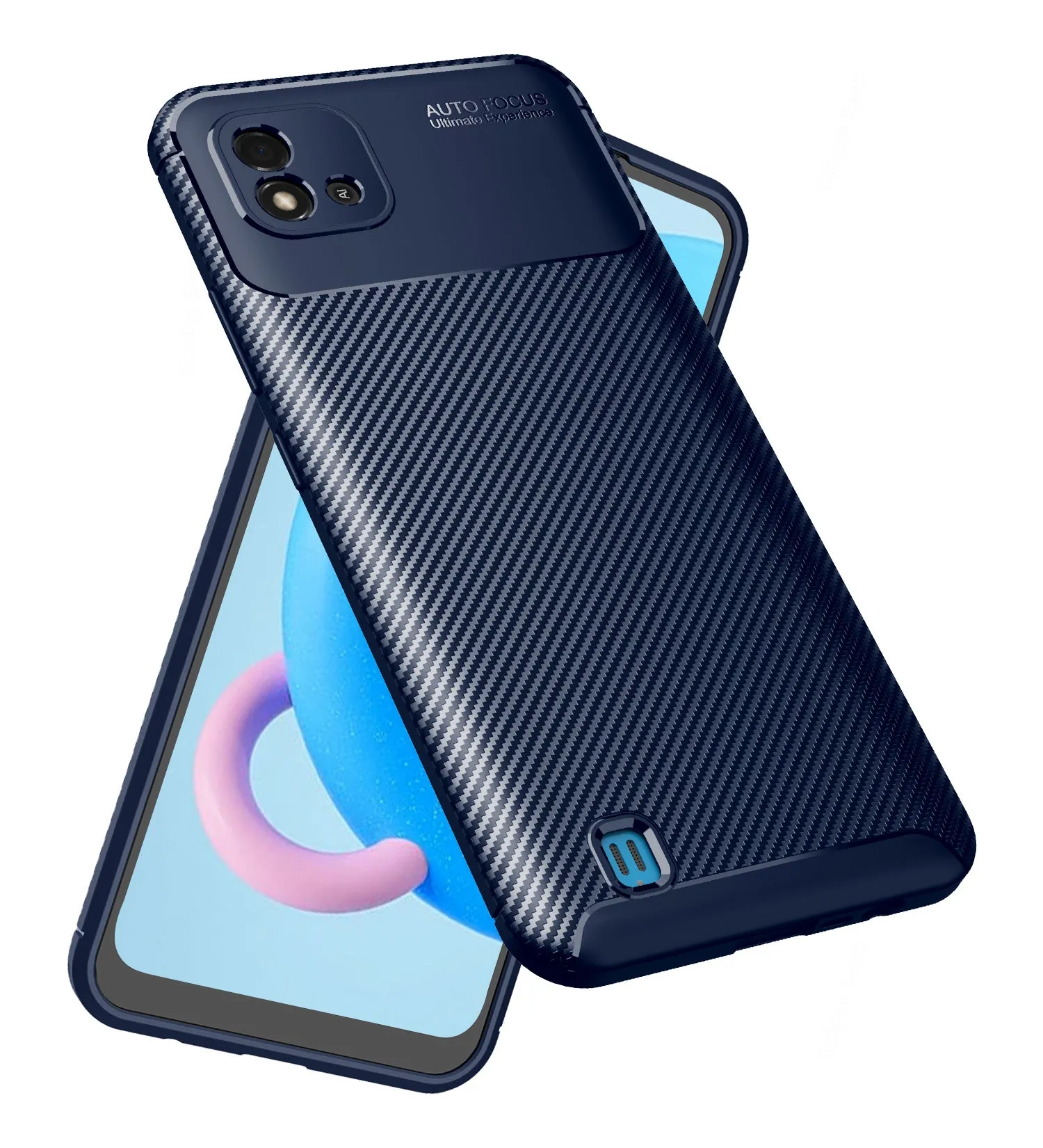 Aramid Fibre Series Shockproof Armor Back Cover for Realme C20, Realme C11 (2021), 6.5 inch, Blue