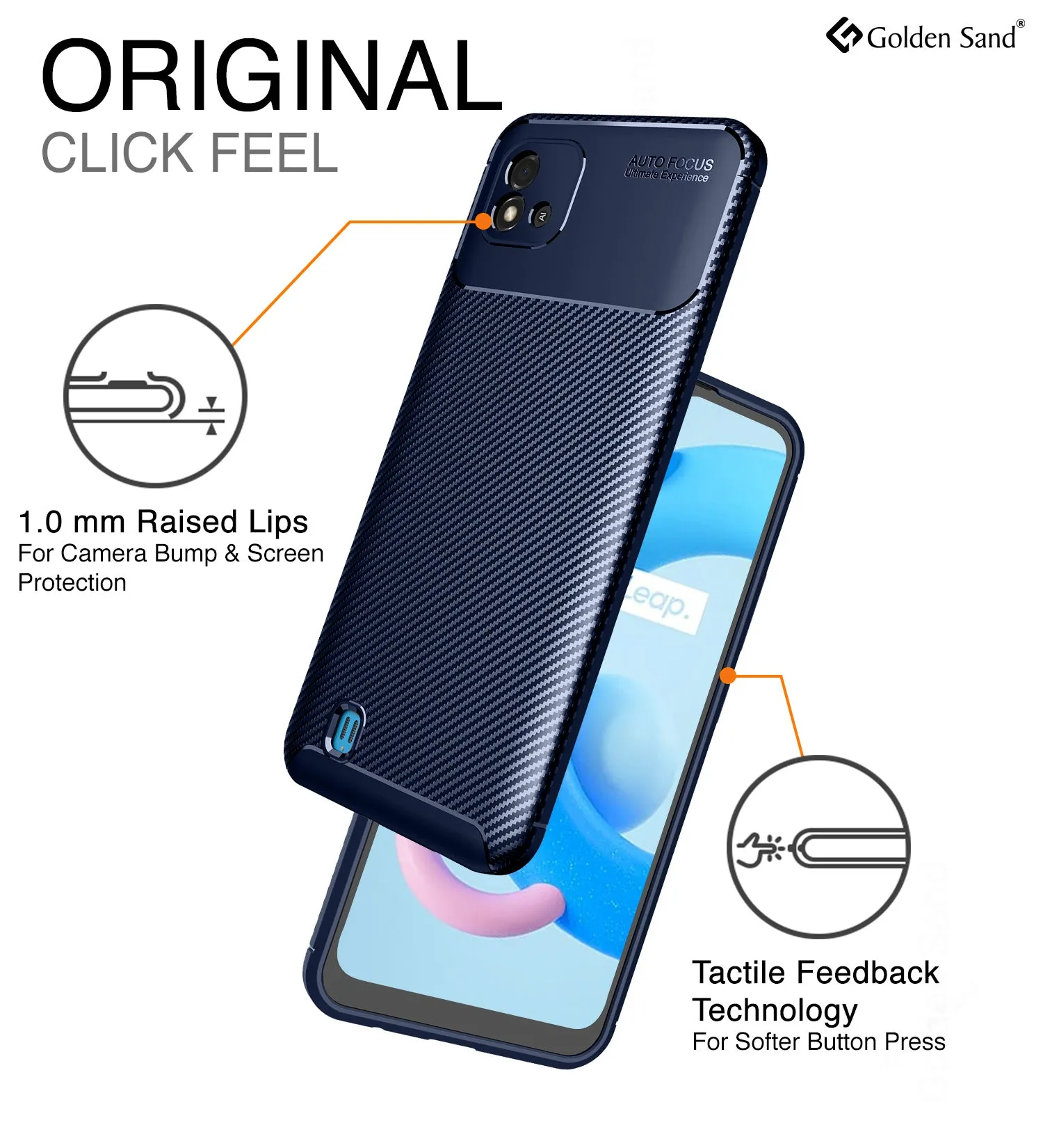Aramid Fibre Series Shockproof Armor Back Cover for Realme C20, Realme C11 (2021), 6.5 inch, Blue