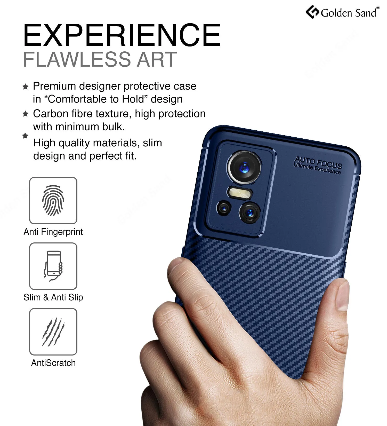 Aramid Fibre Series Shockproof Armor Back Cover for Realme GT Neo 3, 6.7 inch, Blue