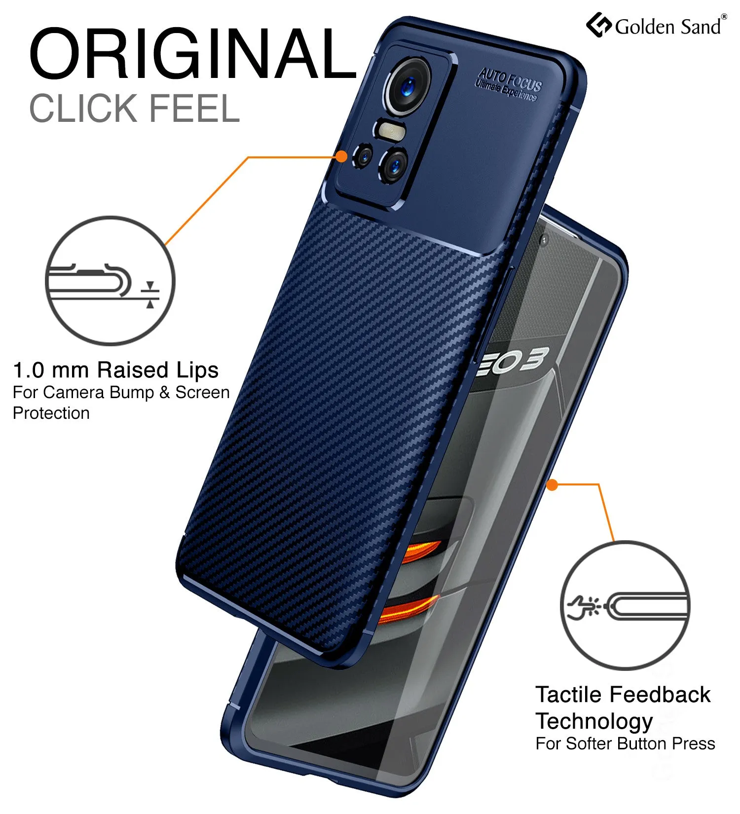 Aramid Fibre Series Shockproof Armor Back Cover for Realme GT Neo 3, 6.7 inch, Blue