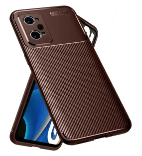 Aramid Fibre Series Shockproof Armor Back Cover for Realme GT Neo 3T, Realme GT 2, Realme GT Neo 2, 6.62 inch, Brown